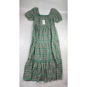 Polagram Green Plaid Maxi Dress